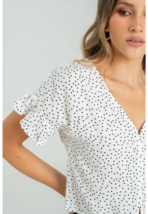 Blusa Mishall Blanco Ragged Pf11112967