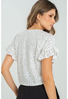 Blusa Mishall Blanco Ragged Pf11112967