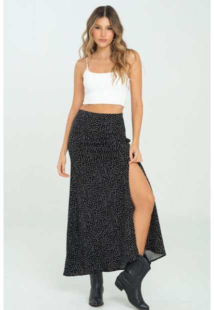Falda Santorini Negro Ragged Pf11320509