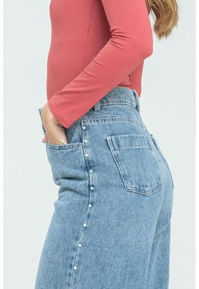 Jeans Perlas Azul Ragged Pf21350037