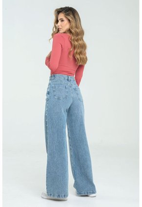 Jeans Perlas Azul Ragged Pf21350037