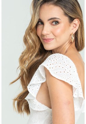 Blusa Lucy Cotton Blanco Ragged Pf11112773