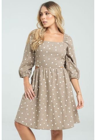 Vestido Pepas Corto Café Ragged Pf31511359 Ragged