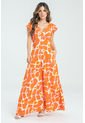 Vestido Largo Amiah Naranja Ragged Pf31511364 de Ragged