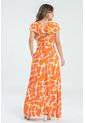 Vestido Largo Amiah Naranja Ragged Pf31511364 de Ragged