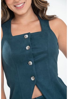Chaleco Durazno Verde Ragged Pf31150030