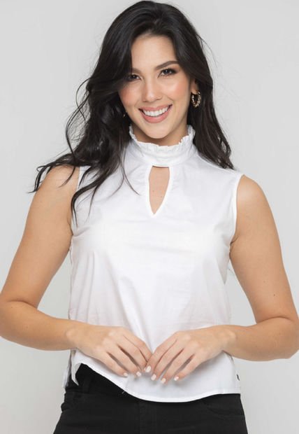 Blusa Zaria Blanco Ragged Pf12110713