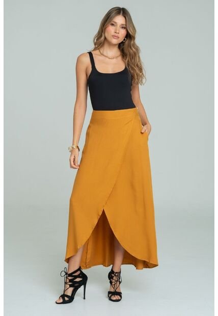 Falda Malbec Amarillo Ragged Pf11320528