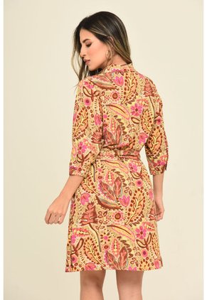 Vestido Karina Beige Ragged Pf31511296