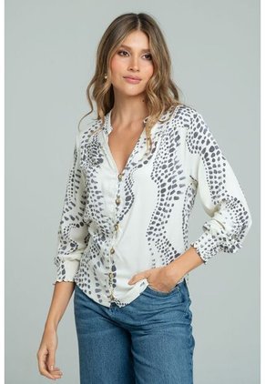 Blusa Melan Blanco Ragged Pf11113116