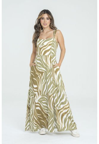 Vestido Simone Verde Ragged Pf31511355 Ragged