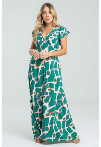 Vestido Largo Amiah Verde Ragged Pf31511364 Ragged