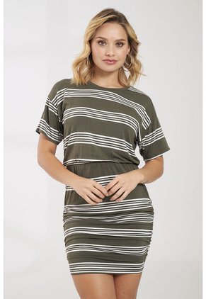 Vestido Corto Masala Verde Ragged Pf31511139