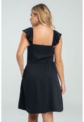 Vestido Corto Delilah Negro Ragged Pf31511368