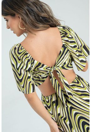 Vestido Largo Kestrel Verde Ragged Pf31511360