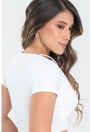 Crop Top Agathe Blanco Ragged Pf31122334