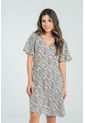 Vestido Corto Animal Print Beige Ragged Pf31511351 de Ragged