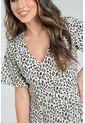 Vestido Corto Animal Print Beige Ragged Pf31511351 de Ragged
