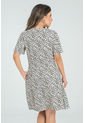 Vestido Corto Animal Print Beige Ragged Pf31511351 de Ragged