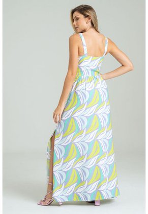 Vestido Adelaide Tiras Verde Ragged Pf11511275