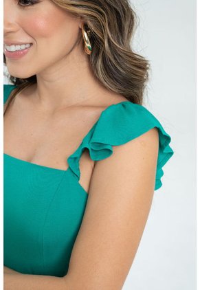 Vestido Corto Delilah Verde Ragged Pf31511368