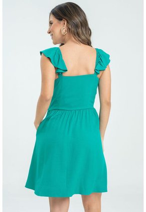 Vestido Corto Delilah Verde Ragged Pf31511368