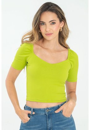 Blusa Ganni Verde Ragged Pf13120721
