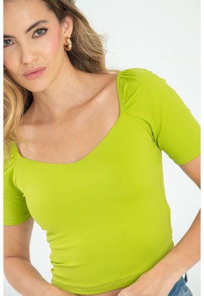 Blusa Ganni Verde Ragged Pf13120721