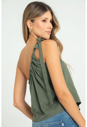 Blusa Asimetrica Verde Ragged Pf11112853