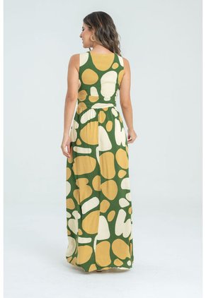 Vestido Largo Summer Verde Ragged Pf32510473