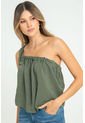 Blusa Asimetrica Verde Ragged Pf11112853 de Ragged