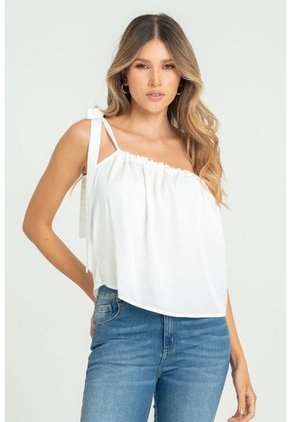 Blusa Asimetrica Blanco Ragged Pf11112853