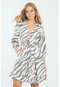 Vestido Corto Zebra Gris Ragged Pf11511321 de Ragged