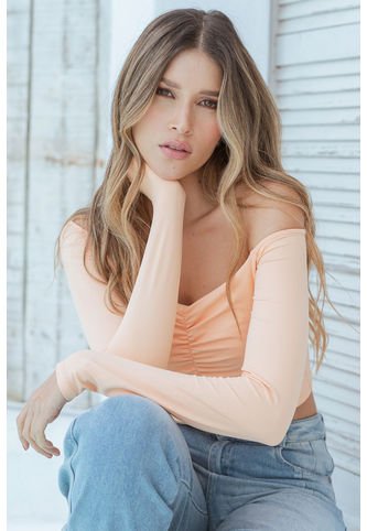 Crop Top Resortado Naranja Ragged Pf13120504 Ragged