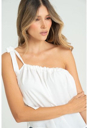 Blusa Asimetrica Blanco Ragged Pf11112853