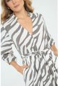 Vestido Corto Zebra Gris Ragged Pf11511321 de Ragged