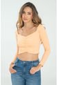 Crop Top Resortado Naranja Ragged Pf13120504 de Ragged