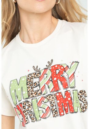 Camiseta Navidad 24 Blanco Ragged Pf21120083