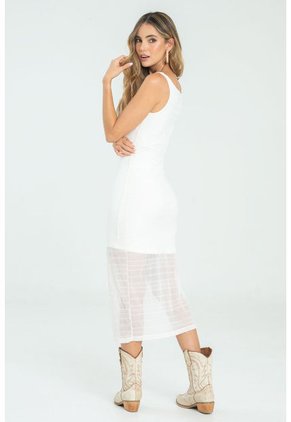 Vestido Vhitow Blanco Ragged Pf11511330