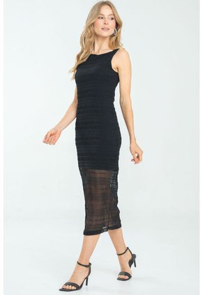 Vestido Vhitow Negro Ragged Pf11511330