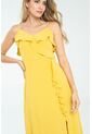 Vestido Tiras Volante Amarillo Ragged Pf11511338 de Ragged
