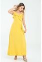 Vestido Tiras Volante Amarillo Ragged Pf11511338 de Ragged