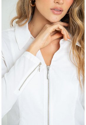 Camisa Frenchy Cierres Blanco Ragged Pf11112966