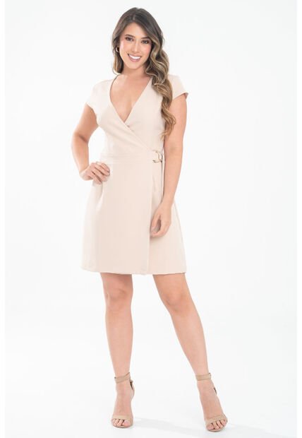 Vestido Corto Narriet Beige Ragged Pf32510476