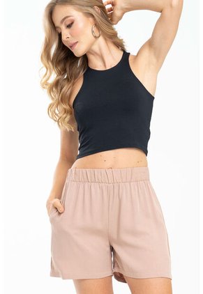 Short Elastico Beige Ragged Pf17340002