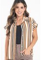 Blusa Rayas Mix Beige Ragged Pf31113608 de Ragged