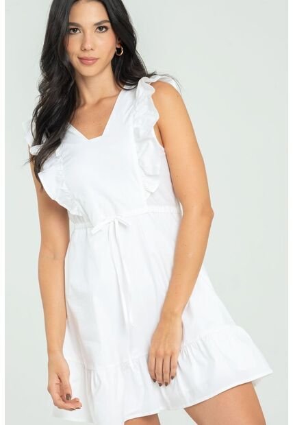 Vestido Corto Analhee Blanco Ragged Pf11511332
