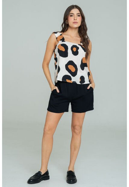 Short Elastico Negro Ragged Pf17340002