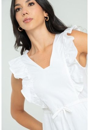 Vestido Corto Analhee Blanco Ragged Pf11511332