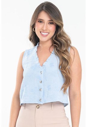 Blusa Marroqui Azul Ragged Pf31113582